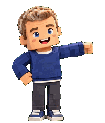Dave voxel character, Karate dance animation