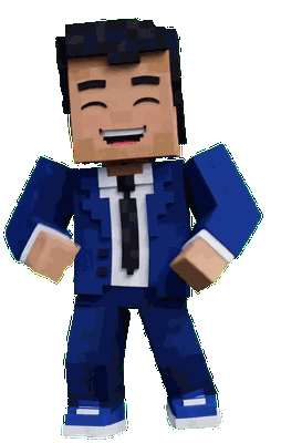 Harsh voxel character, Floss dance animation