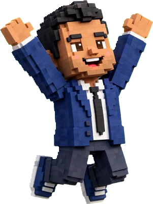 Harsh voxel character